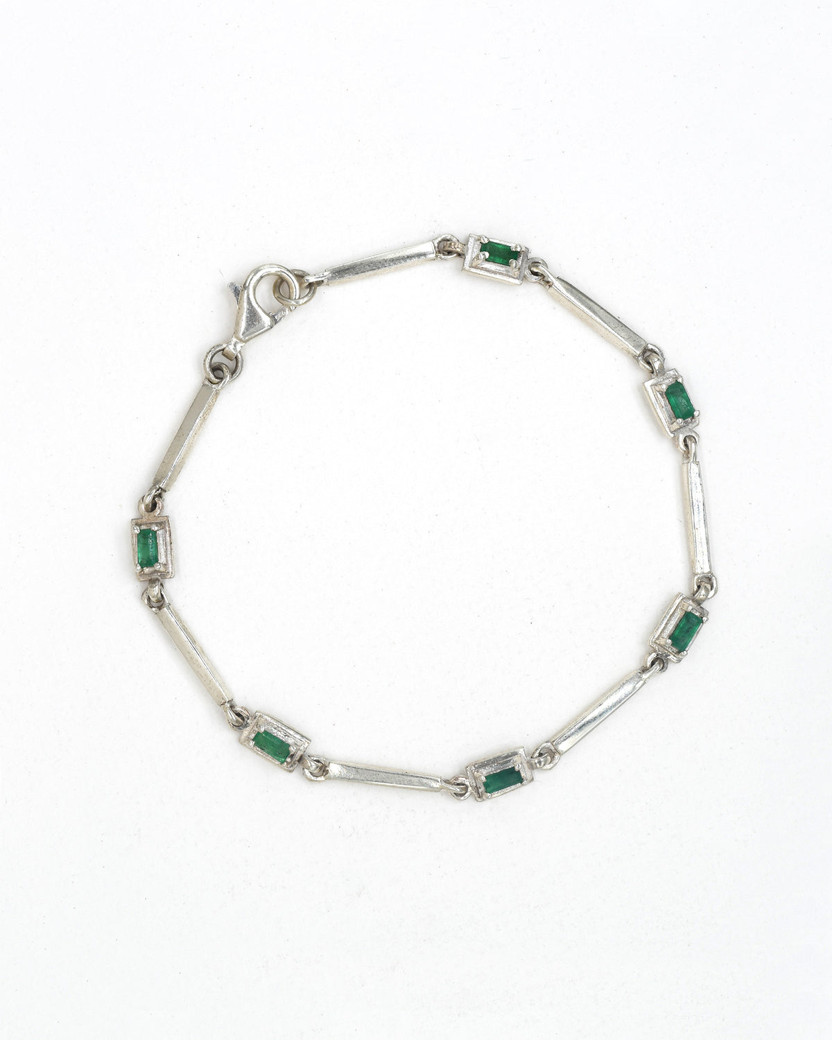 Liz Bracelet - Silver & Emeralds