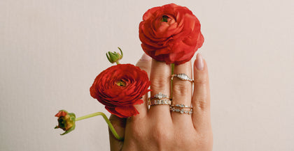 gold rings with diamonds and gemstones