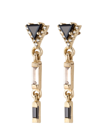 NIKA black & white diamond earrings