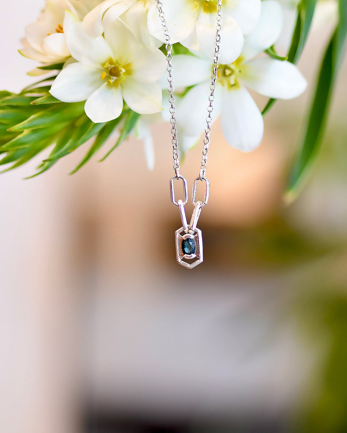 SILVER Alexis Necklace - Gray Tourmaline