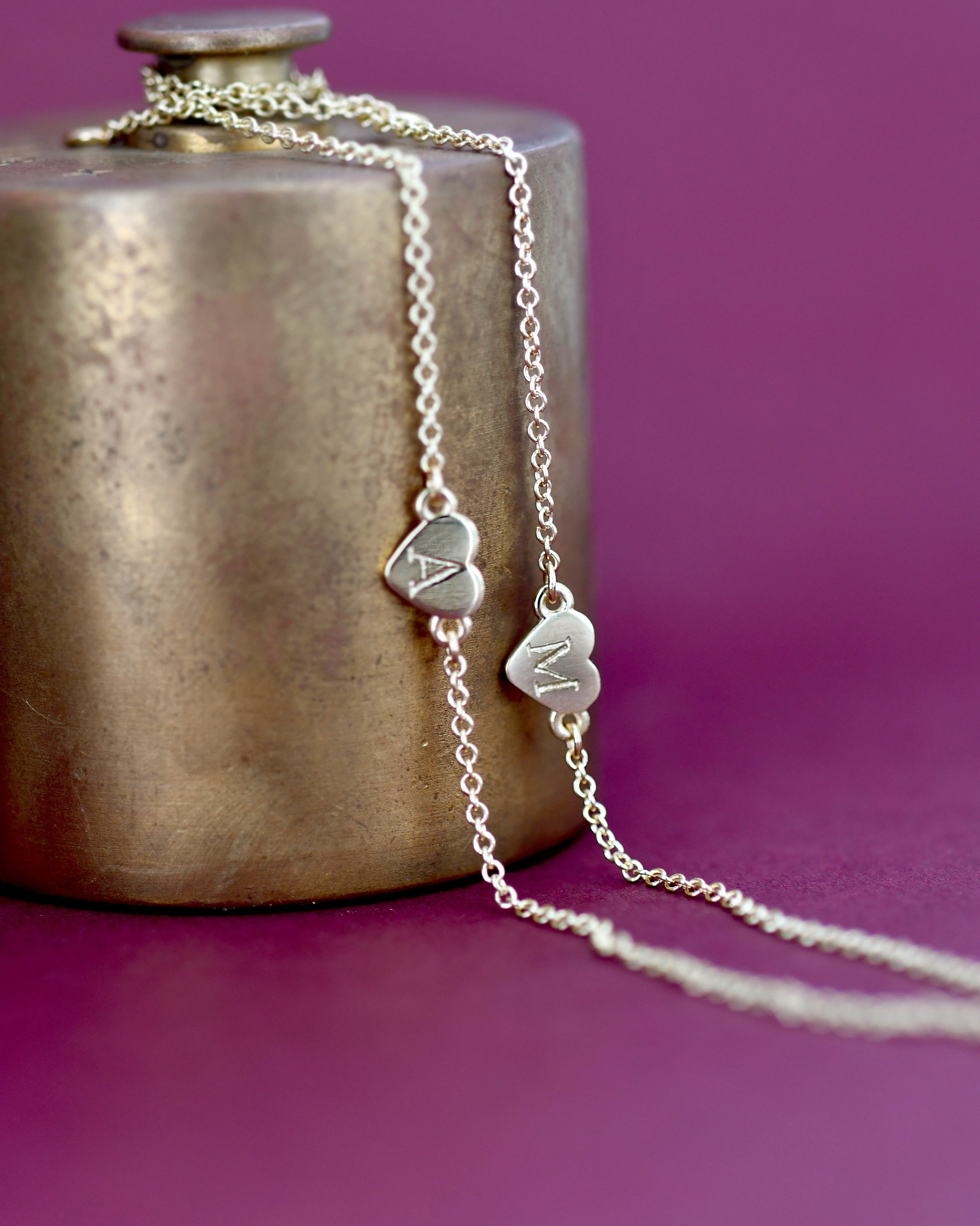 2 Gold heart bracelet 