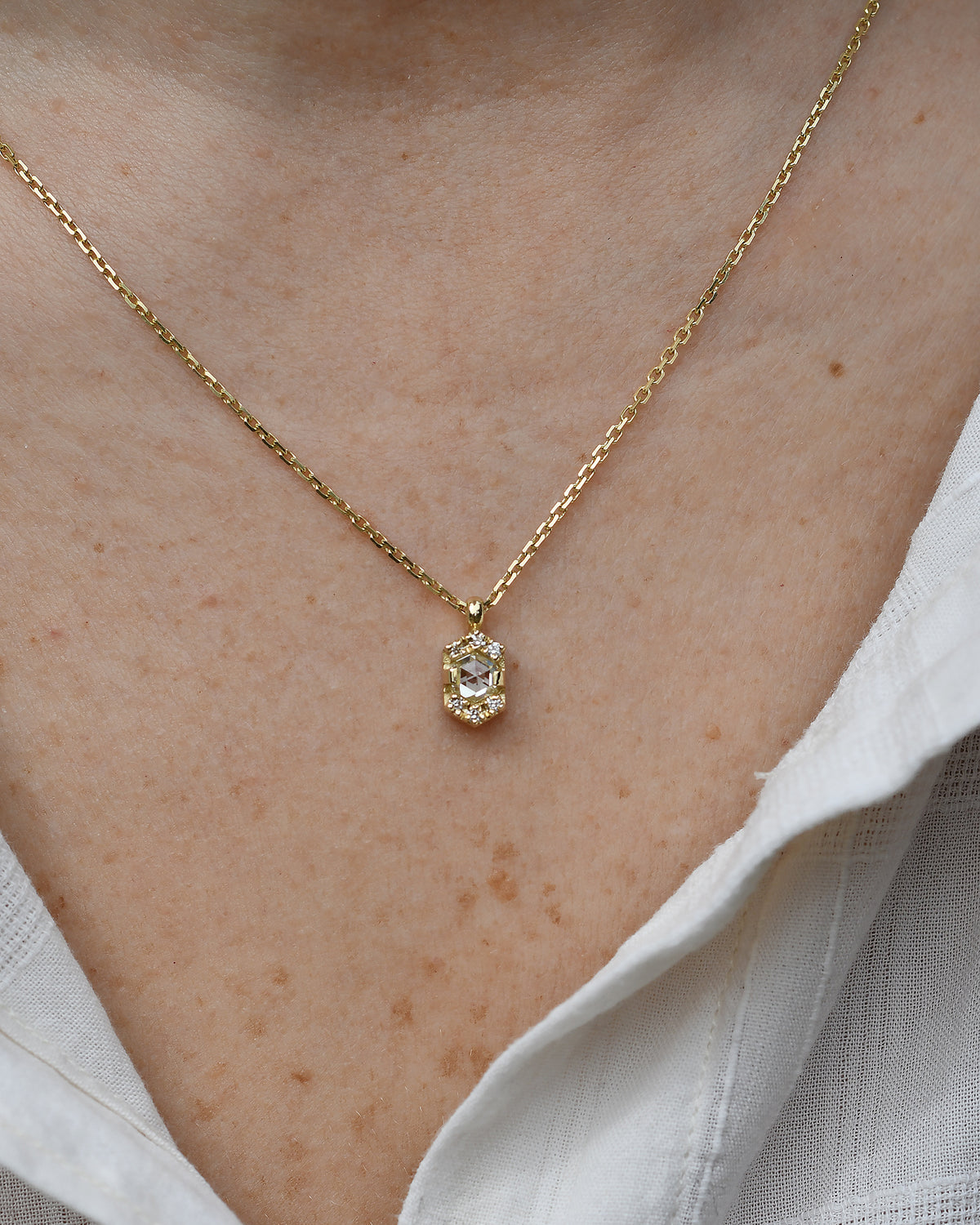 Sigma Necklace  White Diamonds