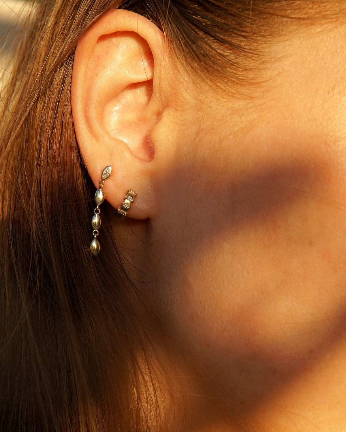Renee White Diamonds Earrings