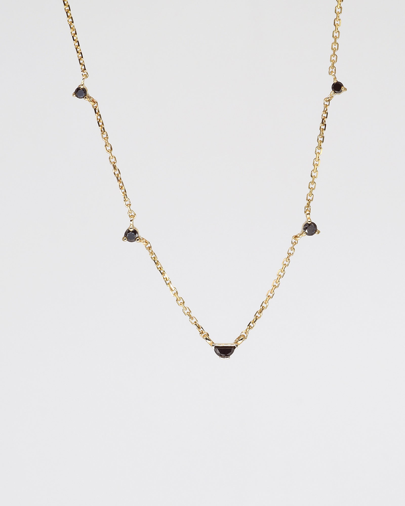 Lune Necklace - Black Diamonds