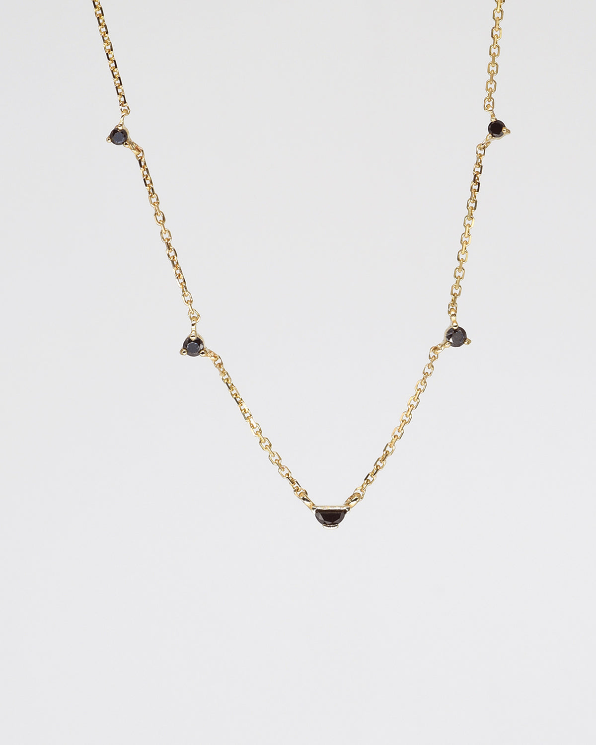 Lune Necklace - Black Diamonds