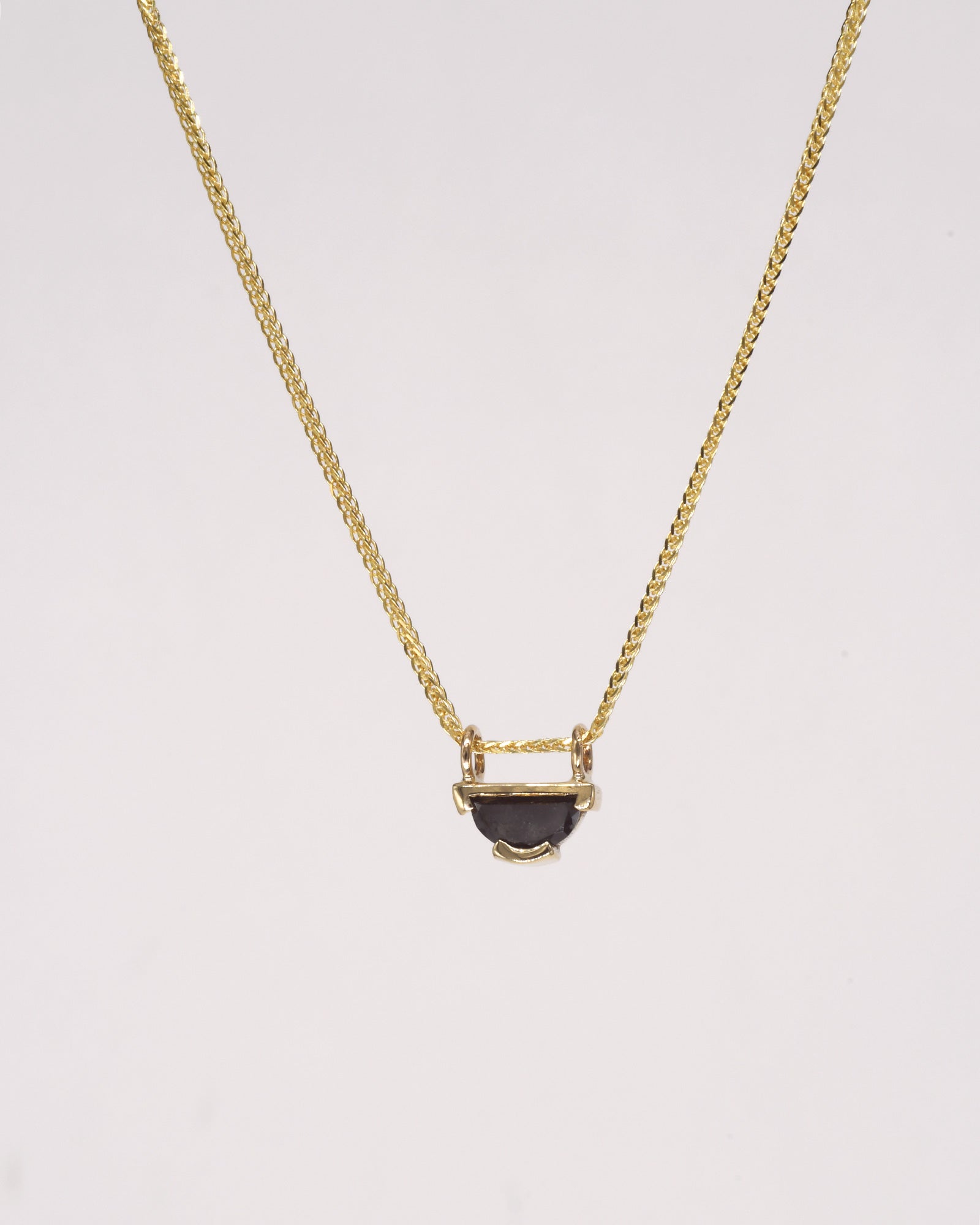 Half Moon Necklace - Black Diamond