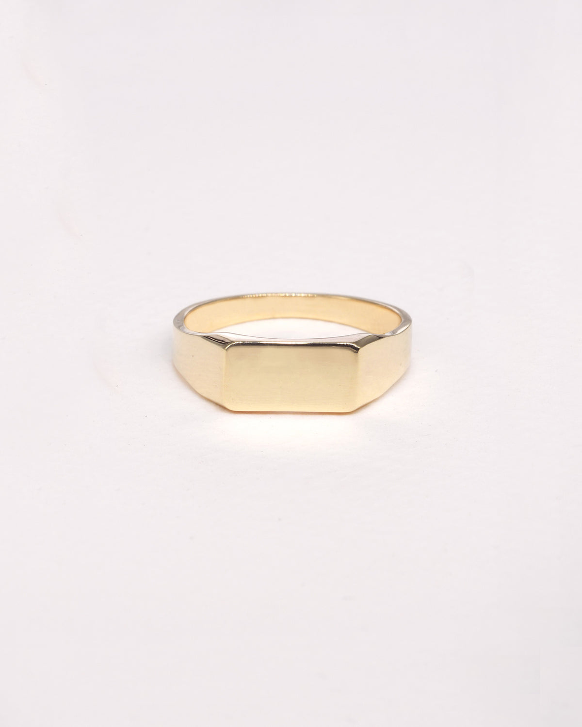 Rectangle Solid Gold Ring