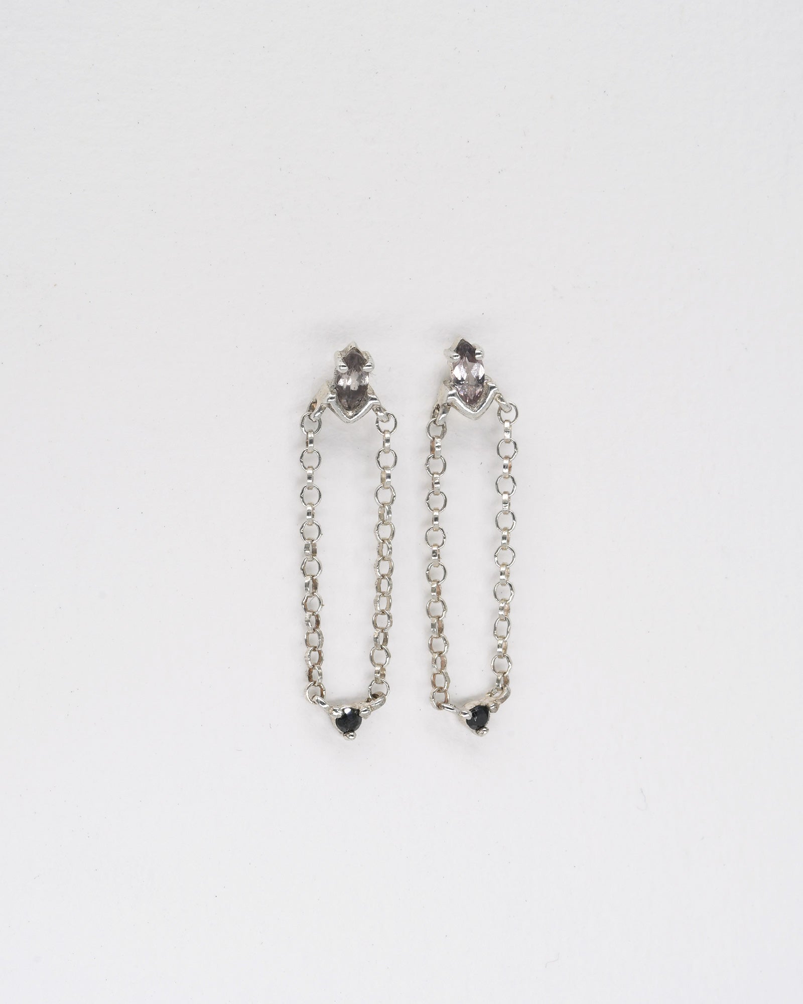 Liv Earrings Lilac Tourmalines - Silver