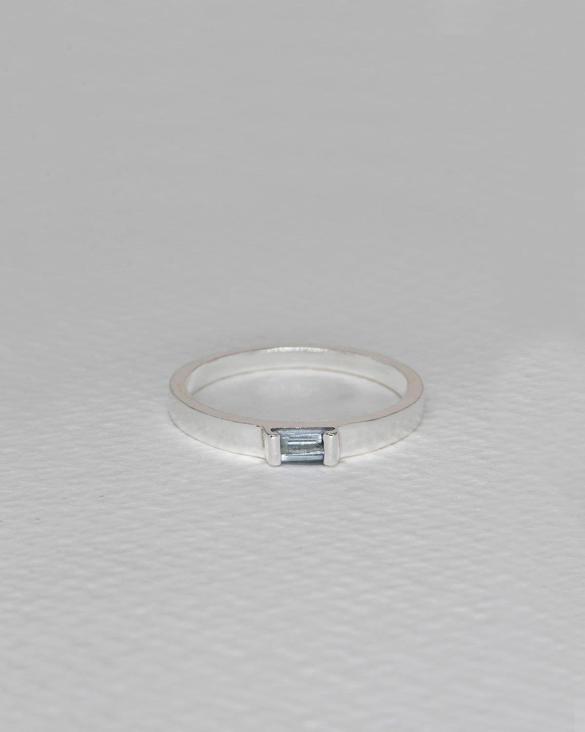 Art Deco Silver Ring - Light Blue Tourmaline