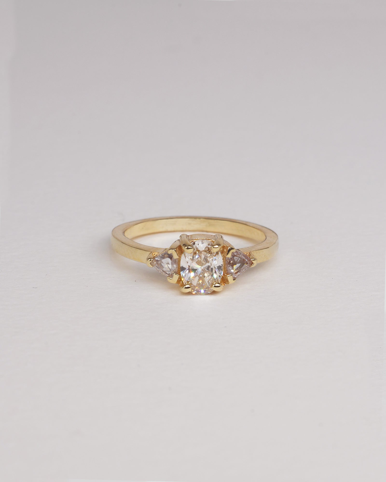 טבעת קלייר - יהלום שמפנייה
