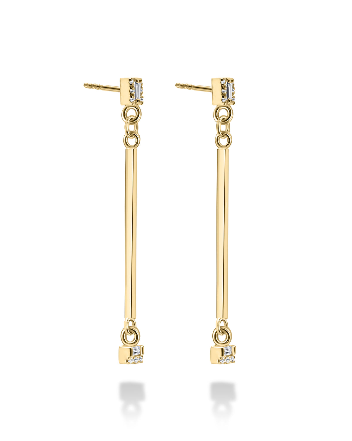 Gaia long diamond earrings