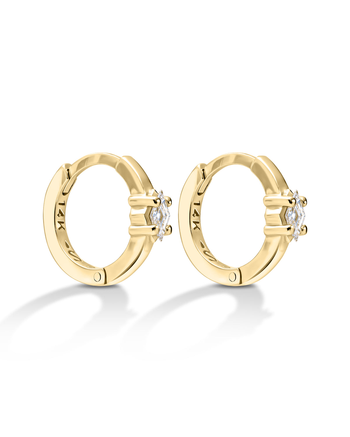 kim white diamond hoop Earrings