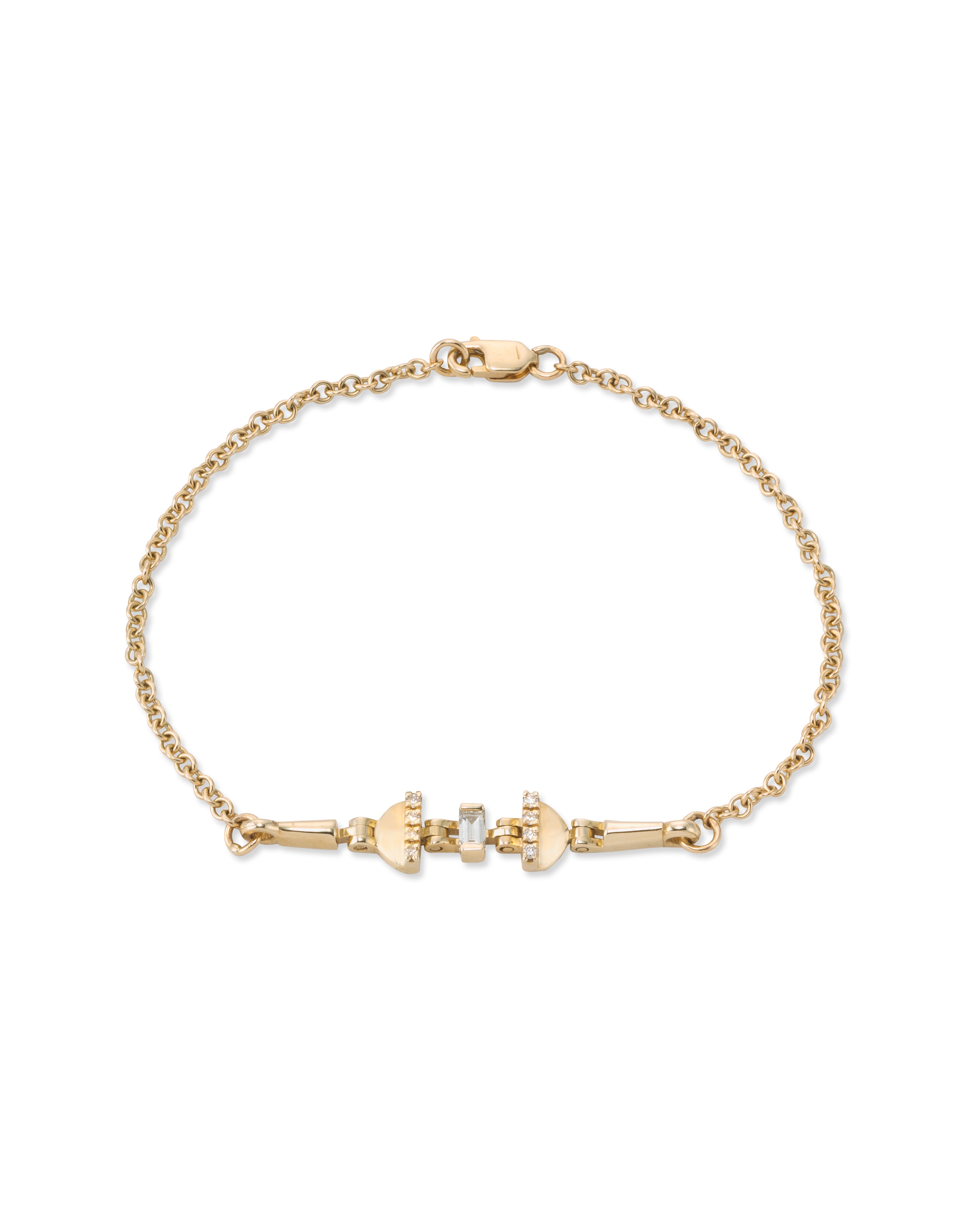 Gold bracelet with charm 
