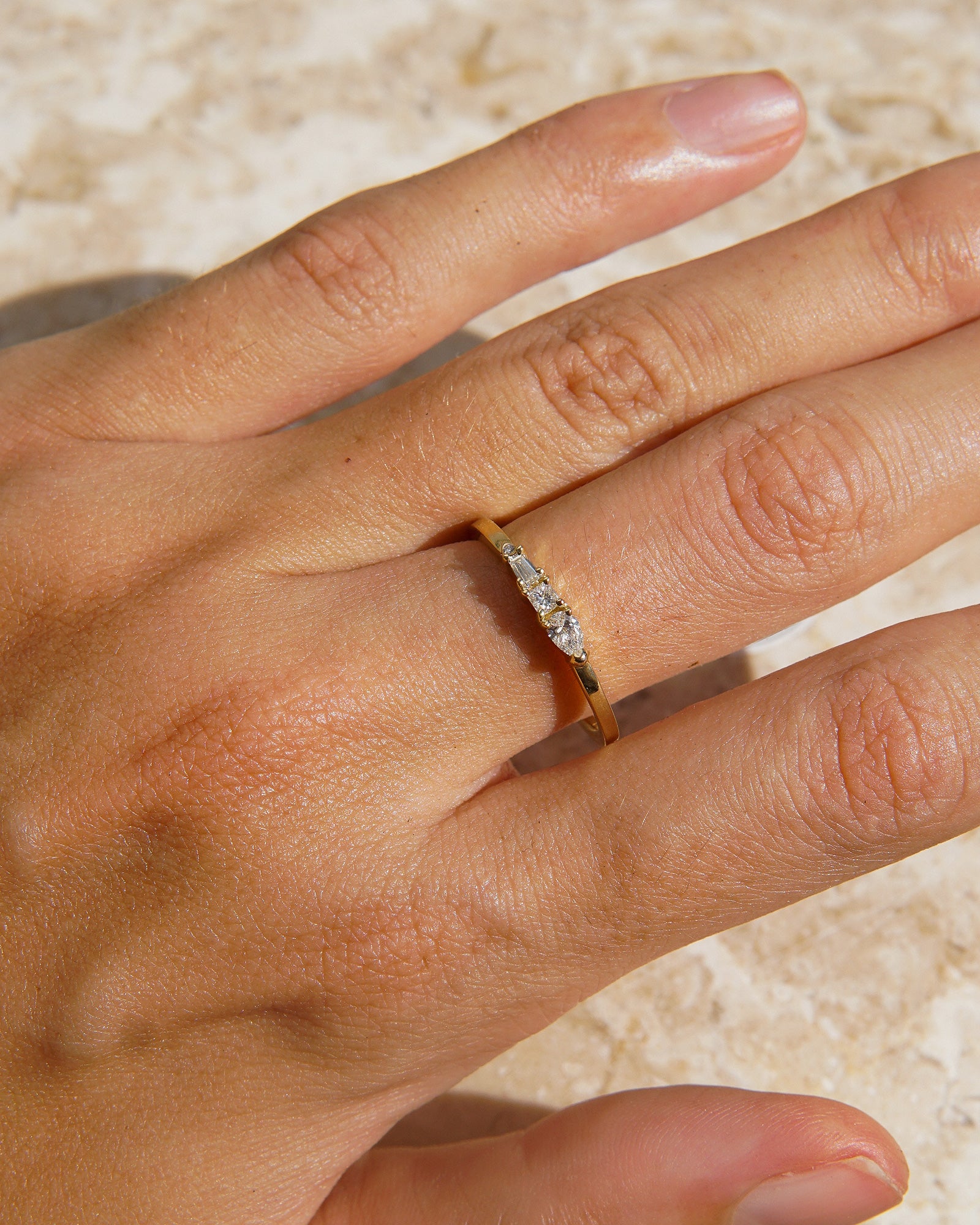 Loren white diamond ring