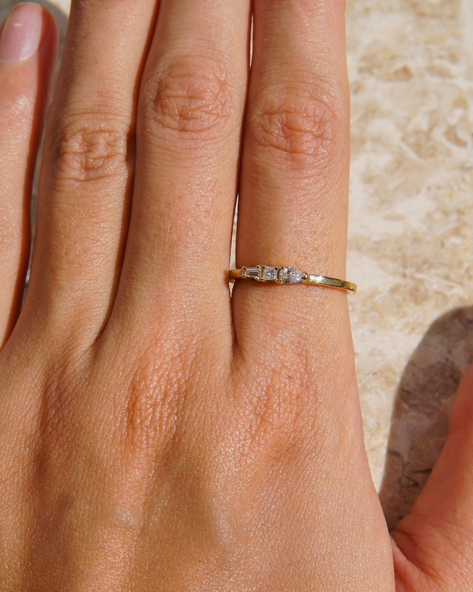 Loren white diamond ring