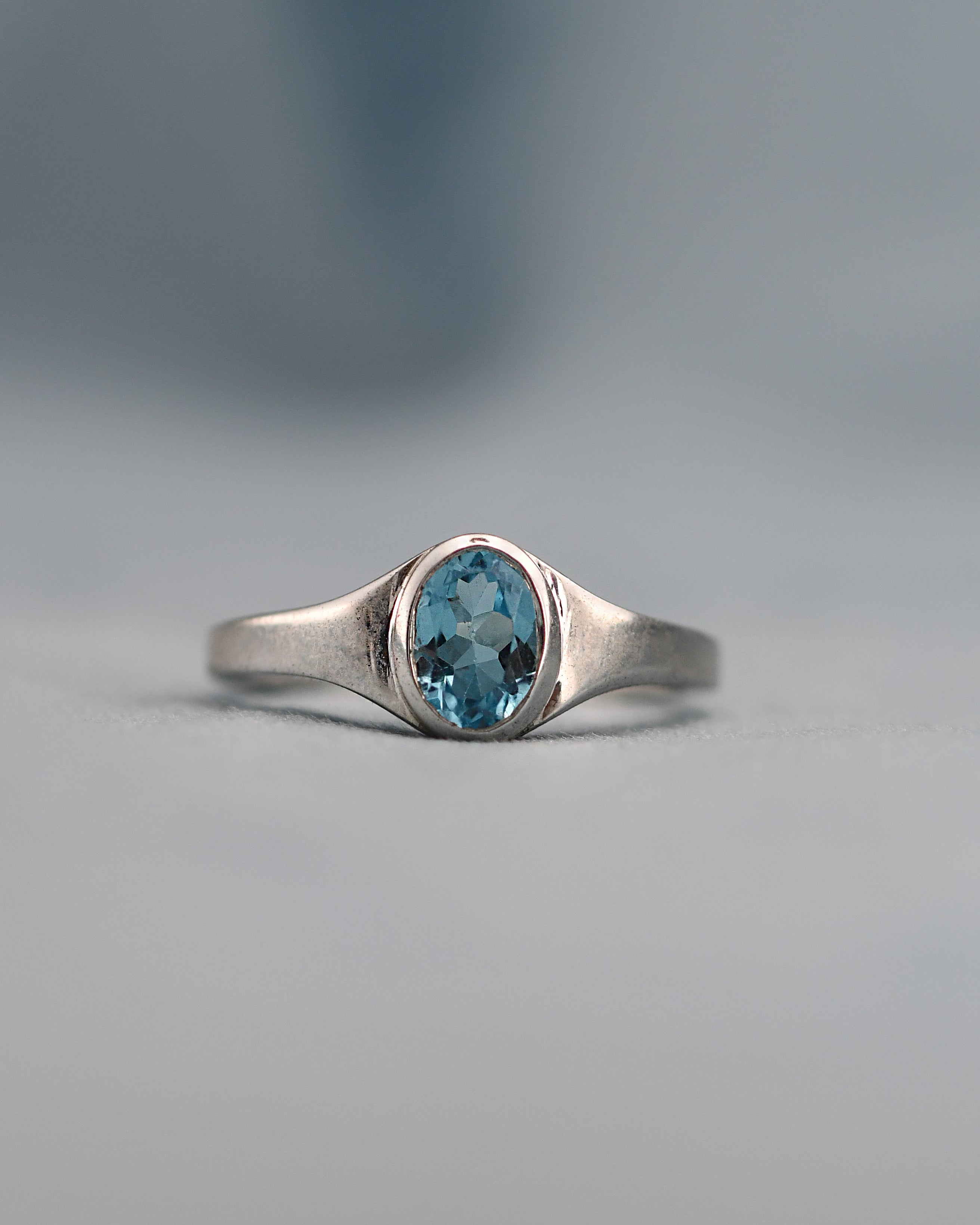 Silver Aquamarine Ring