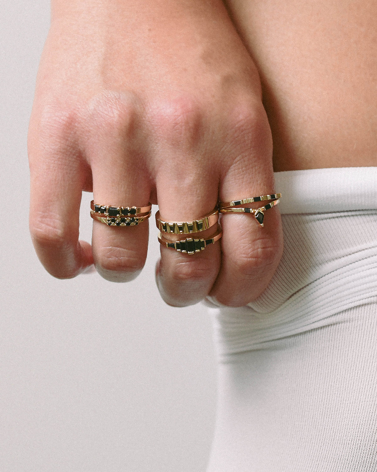 Jackie Ring -Black Diamonds