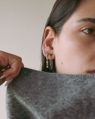 Renee black Diamonds Earrings