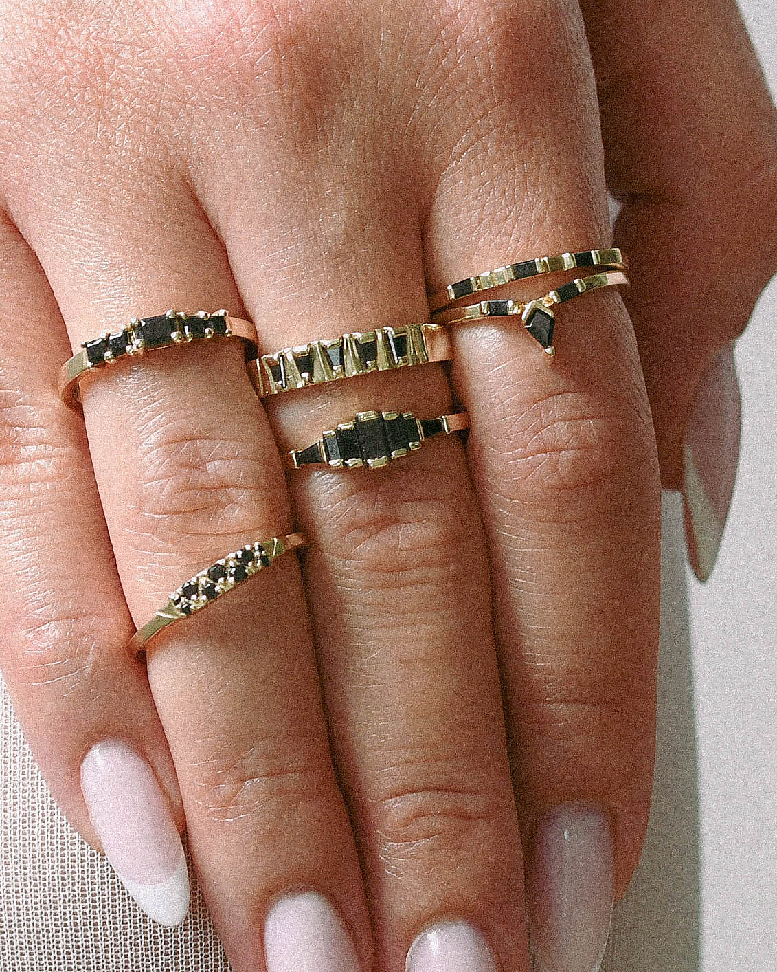 Ginny Ring - Black Diamonds