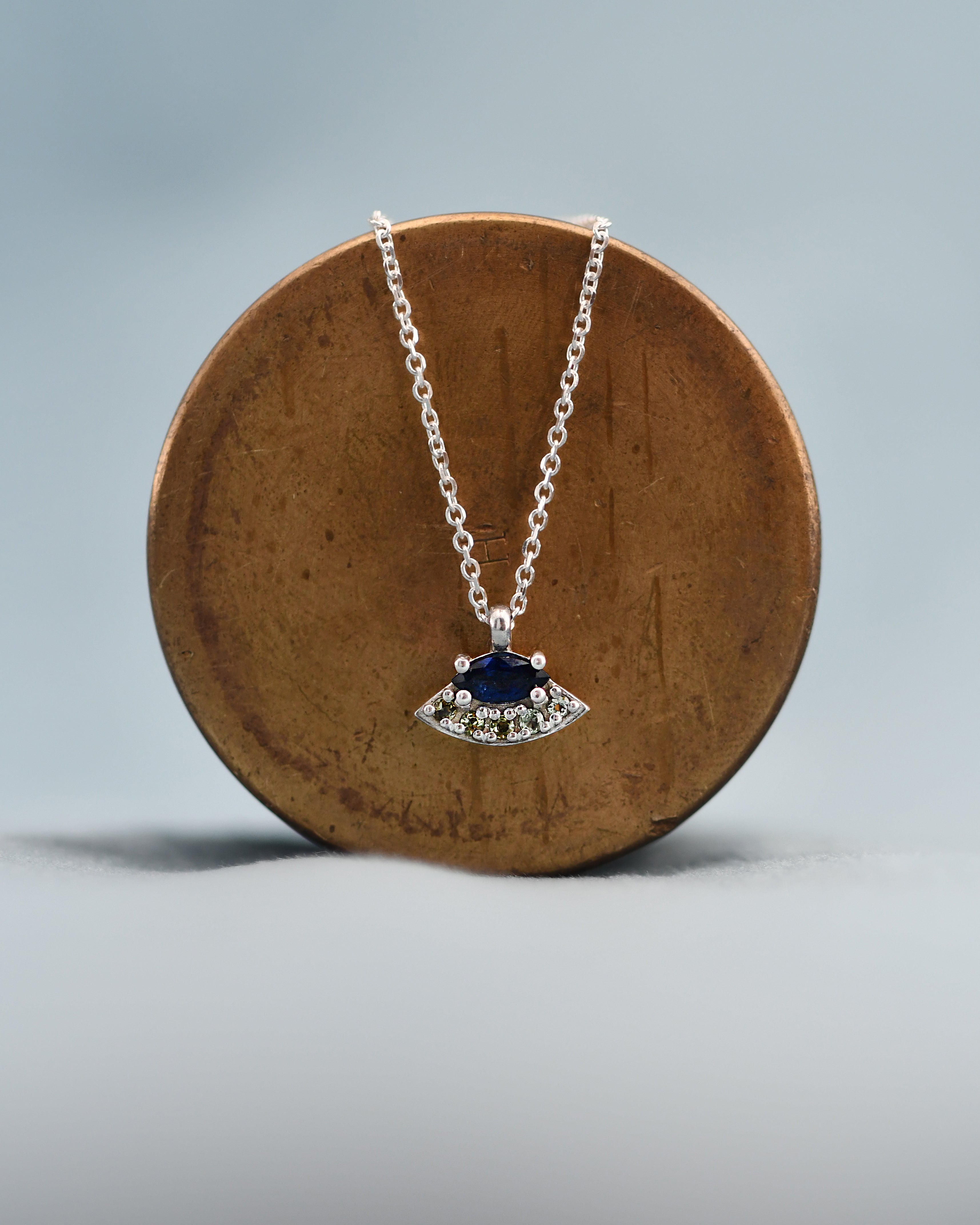 SILVER  Necklace with Sapphire