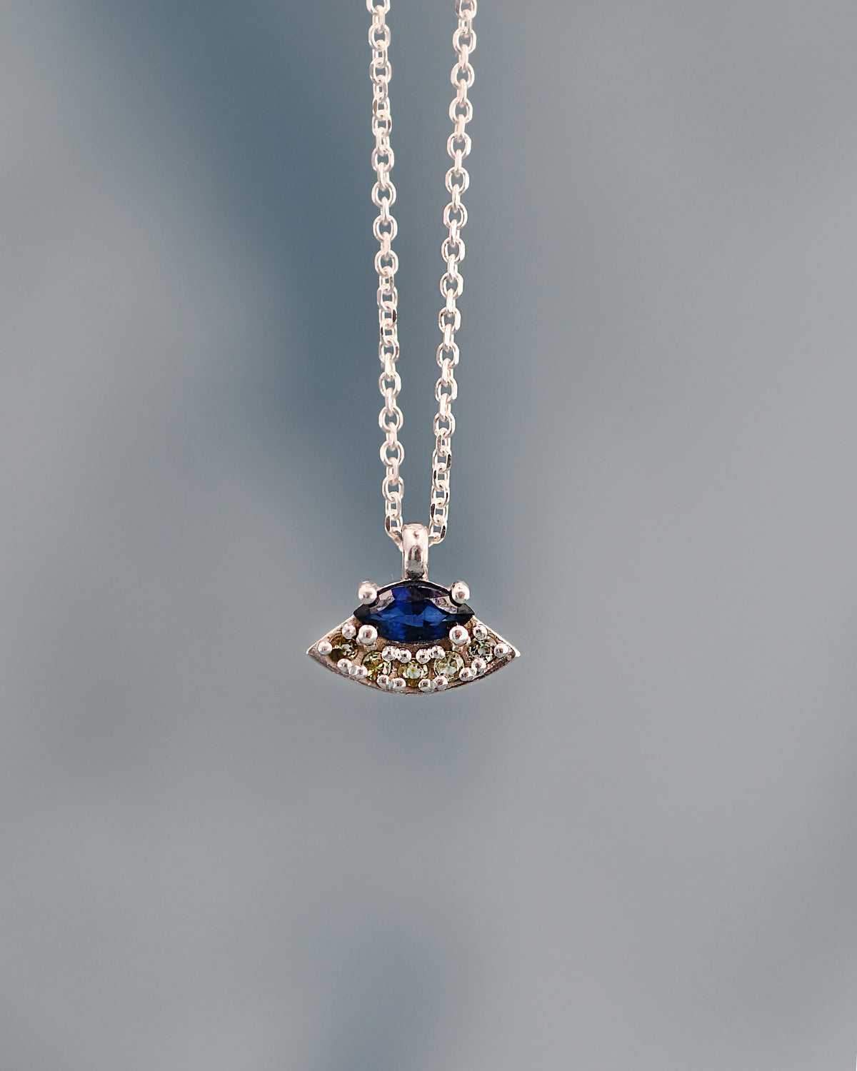SILVER  Necklace with Sapphire