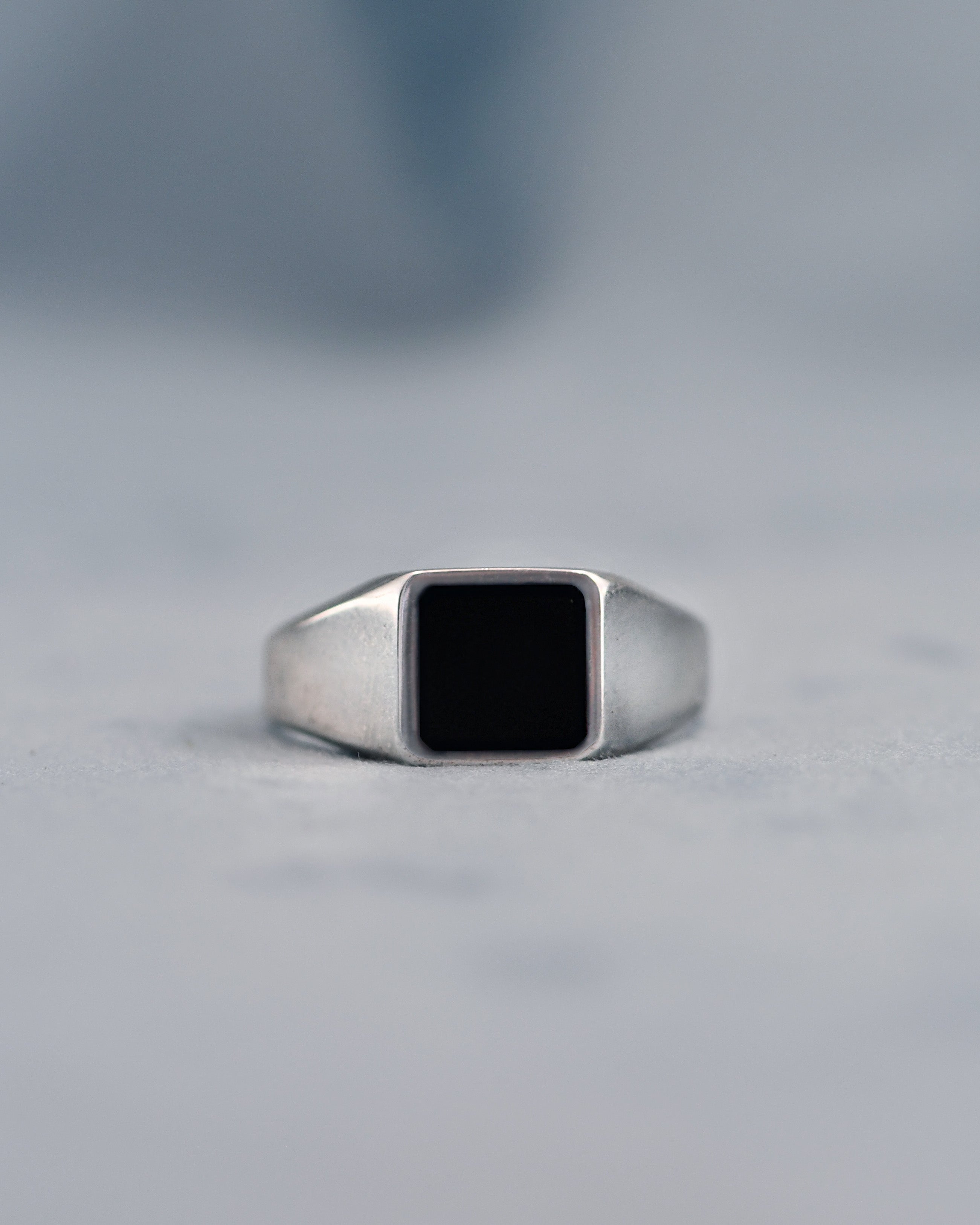 silver ring with enamel 
