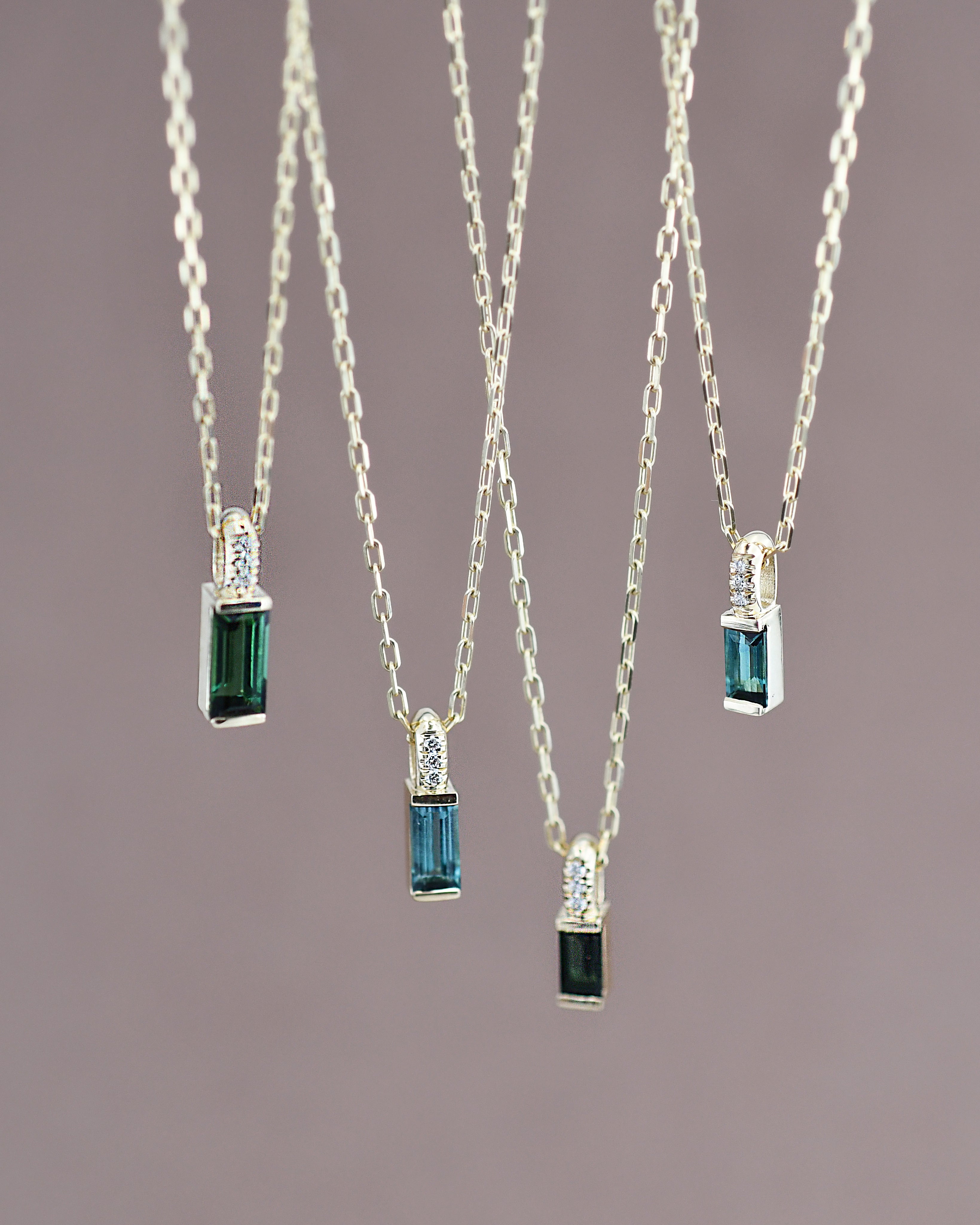 necklaces with rectangular gemstone pendants