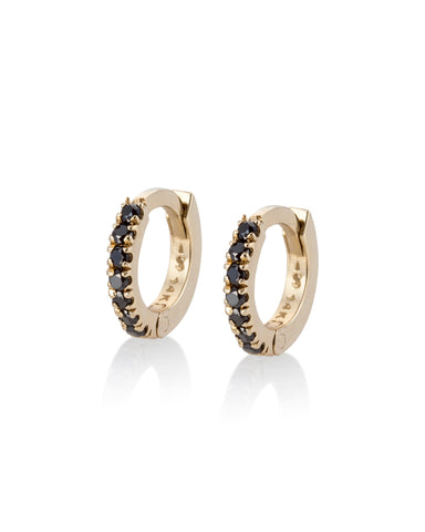Billy Earrings - Black Diamonds - Available In two sizes