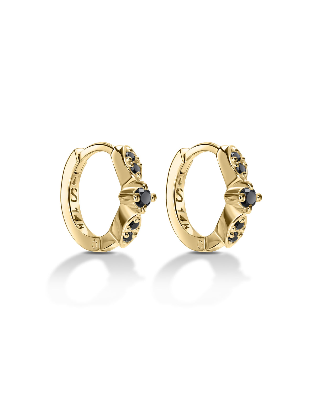 Eve Black Diamonds Hoop Earrings