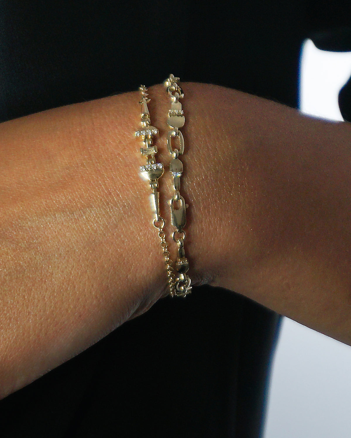 צמיד לון יהלום לבן 