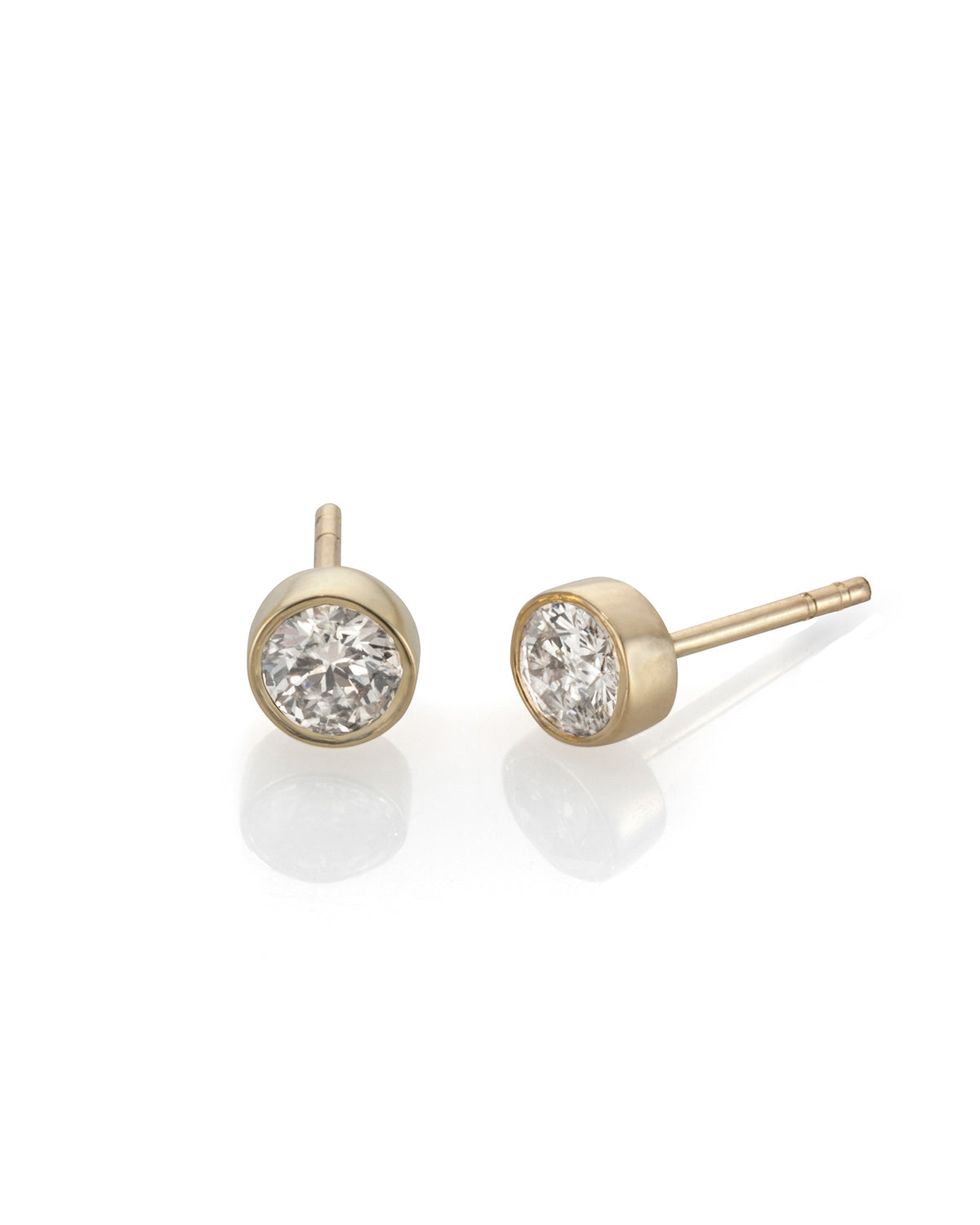 Moon Earrings - White Diamonds