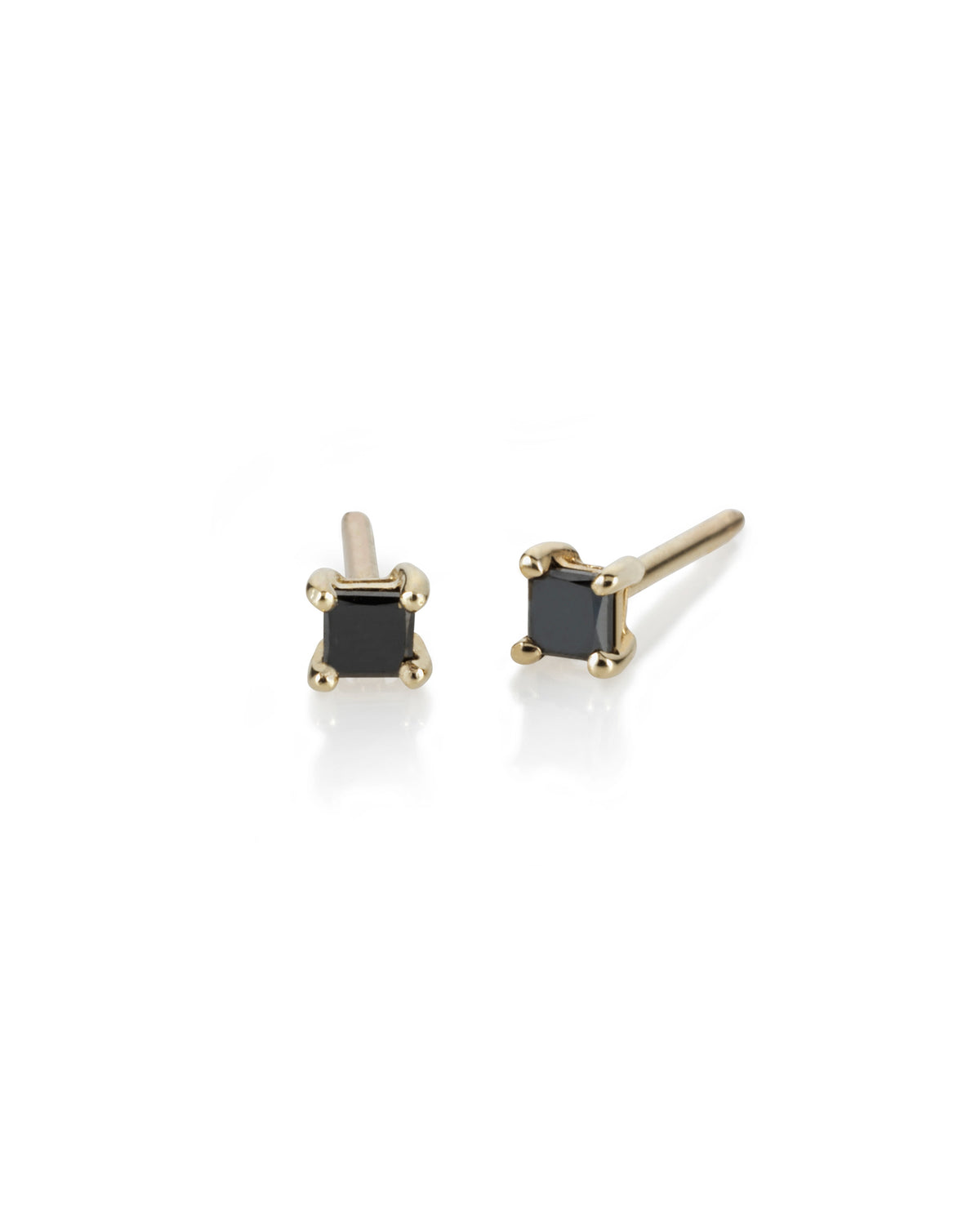 Princess Earrings - Black Diamonds