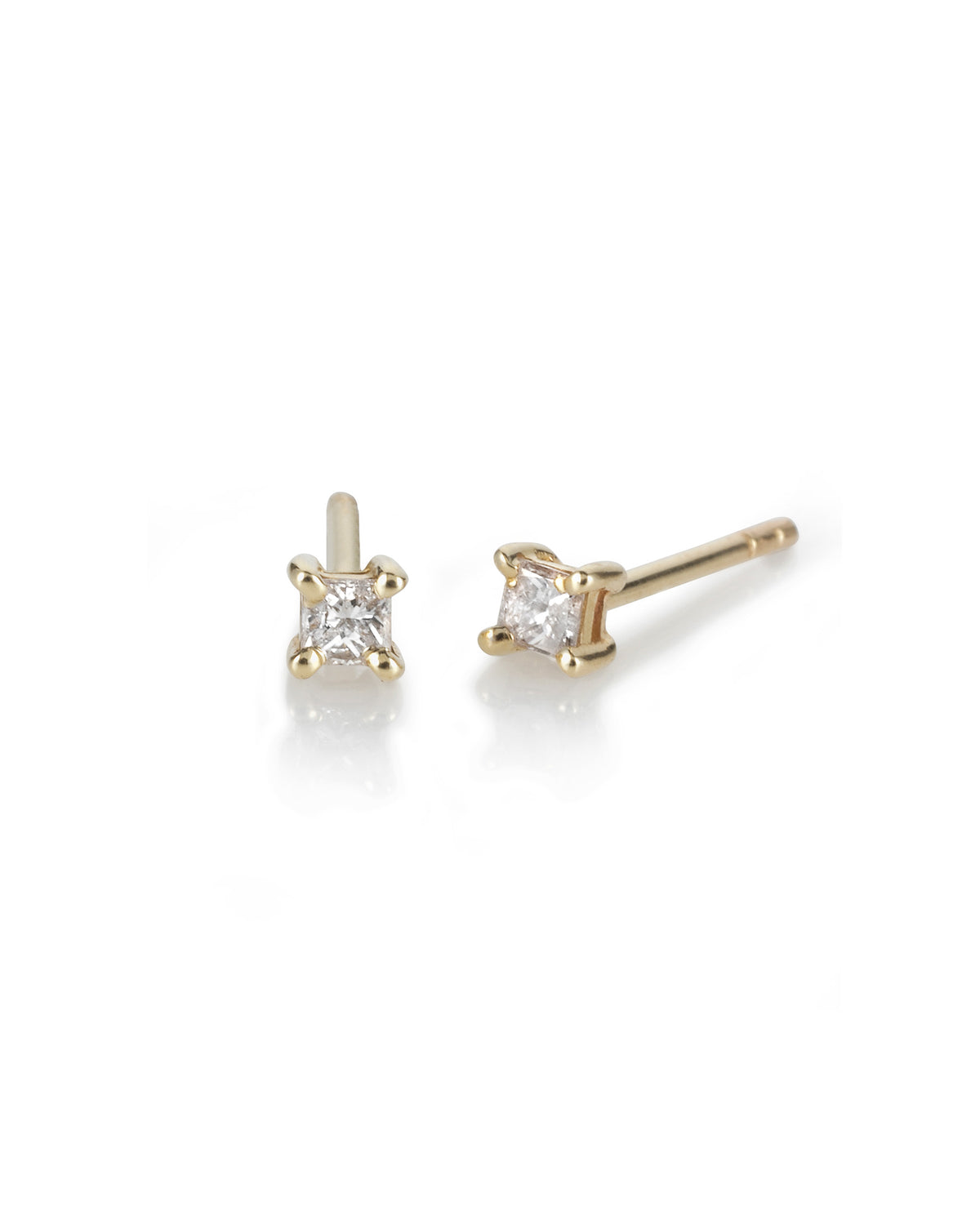 Princess Earrings - White Diamonds