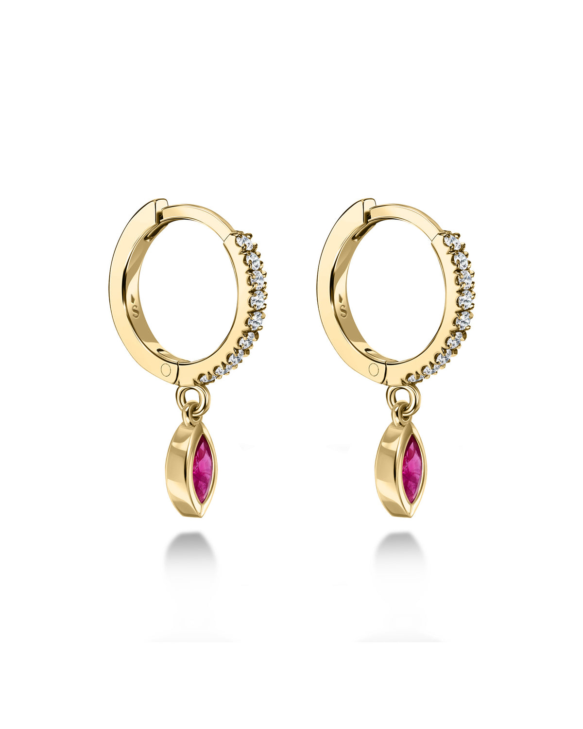 Ray Earrings - Ruby