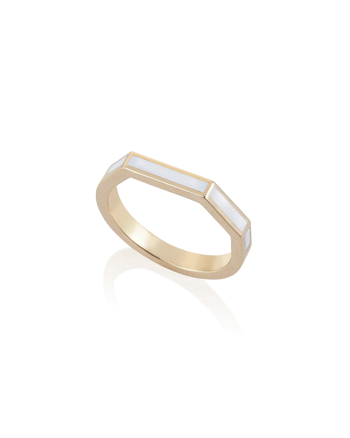 Santorini Ring - White Enamel