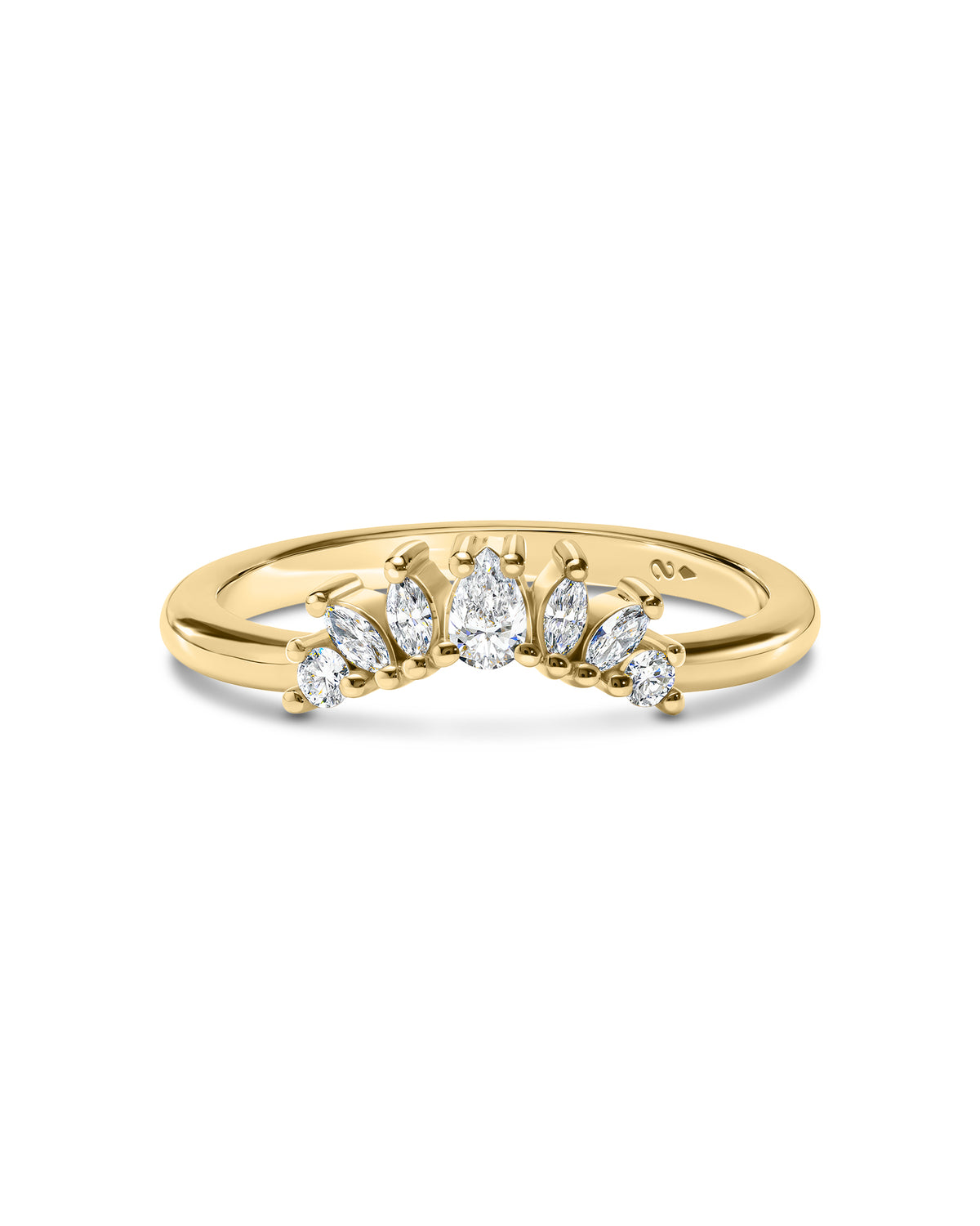 white diamonds gold ring