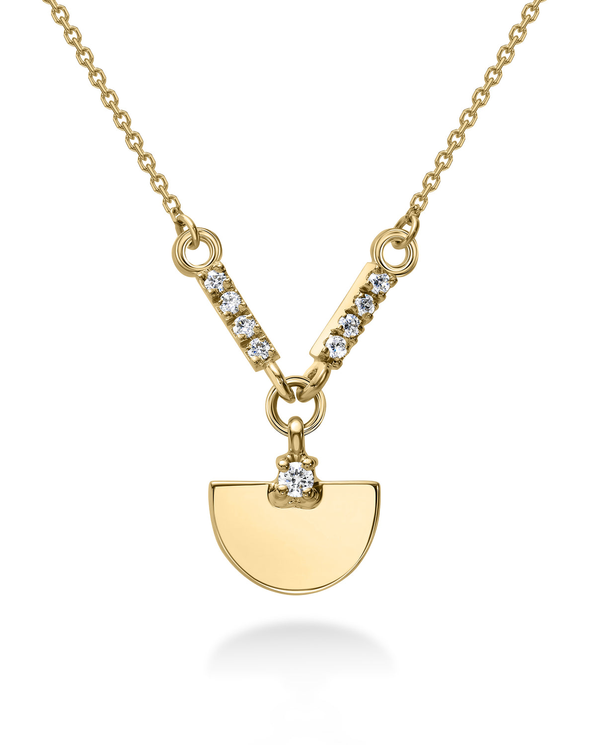 golds and white diamond gold necklace