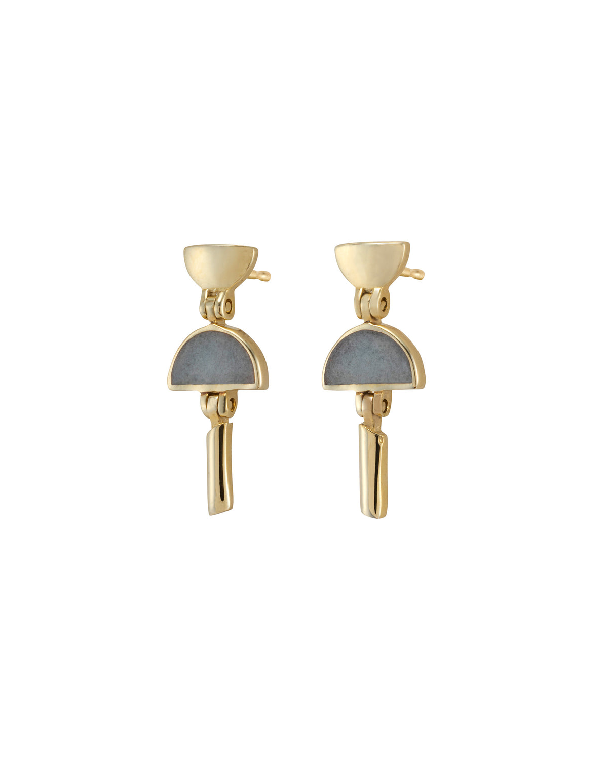 Yoko Enamel Earrings - Light Blue